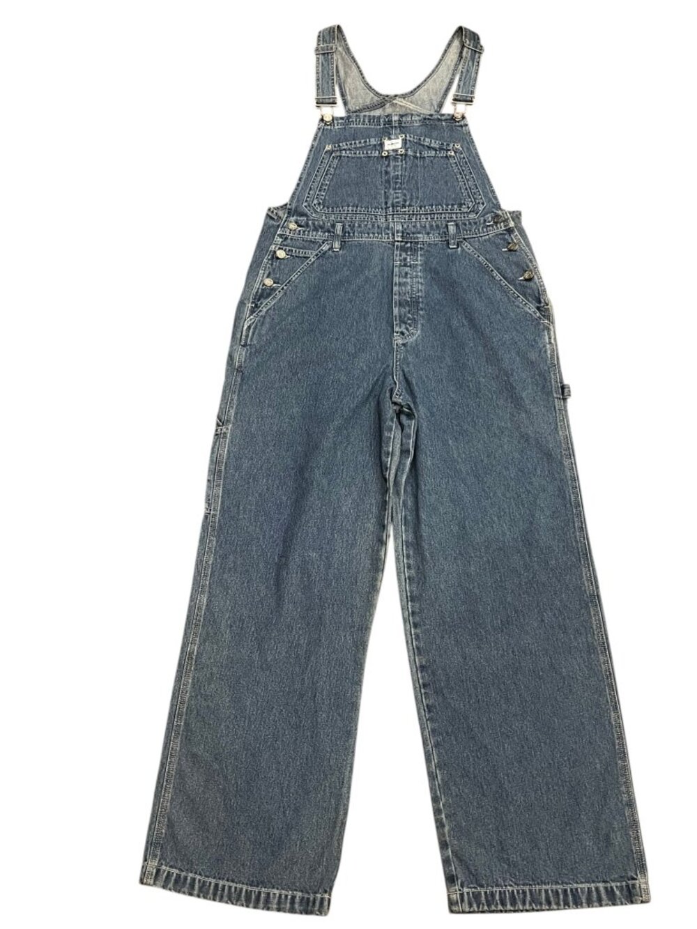 Calvin Klein 90s Denim Bib Overalls, NWT, Med Wash, L